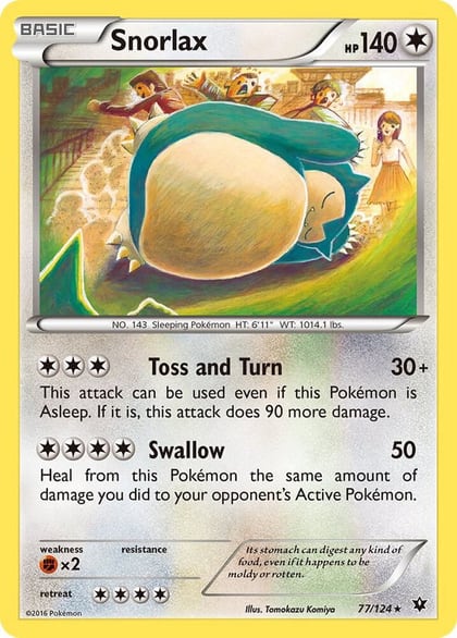 Snorlax, XY - Fates Collide 77/124