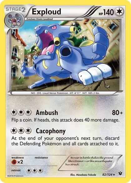 Exploud, XY - Fates Collide 82/124