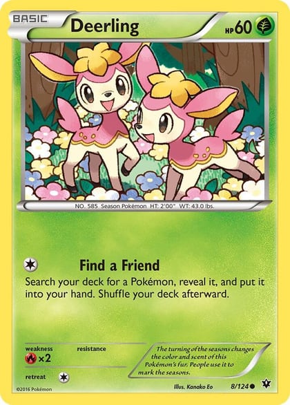 Deerling, XY - Fates Collide 8/124