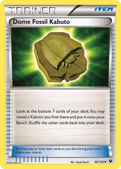 Dome Fossil Kabuto, XY - Fates Collide 96/124