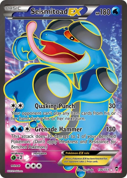 Seismitoad EX (106 Full Art), XY - Furious Fists 106/111