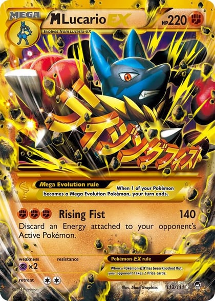 M Lucario EX (Secret), XY - Furious Fists 113/111
