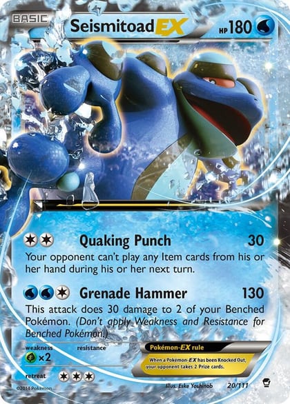 Seismitoad EX, XY - Furious Fists 20/111