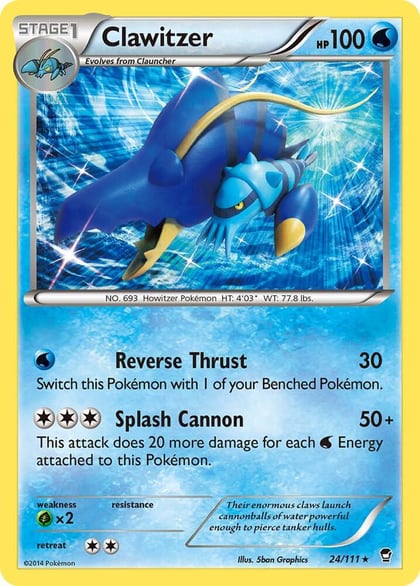 Clawitzer, XY - Furious Fists 24/111