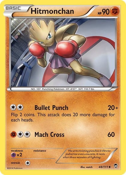 Hitmonchan, XY - Furious Fists 48/111