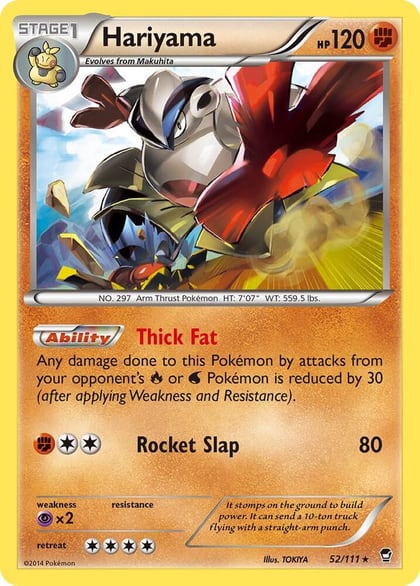 Hariyama, XY - Furious Fists 52/111
