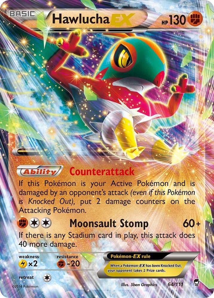 Hawlucha EX, XY - Furious Fists 64/111