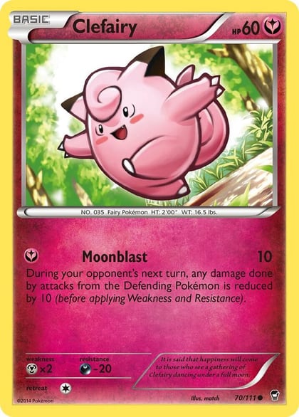 Clefairy (70), XY - Furious Fists 70/111
