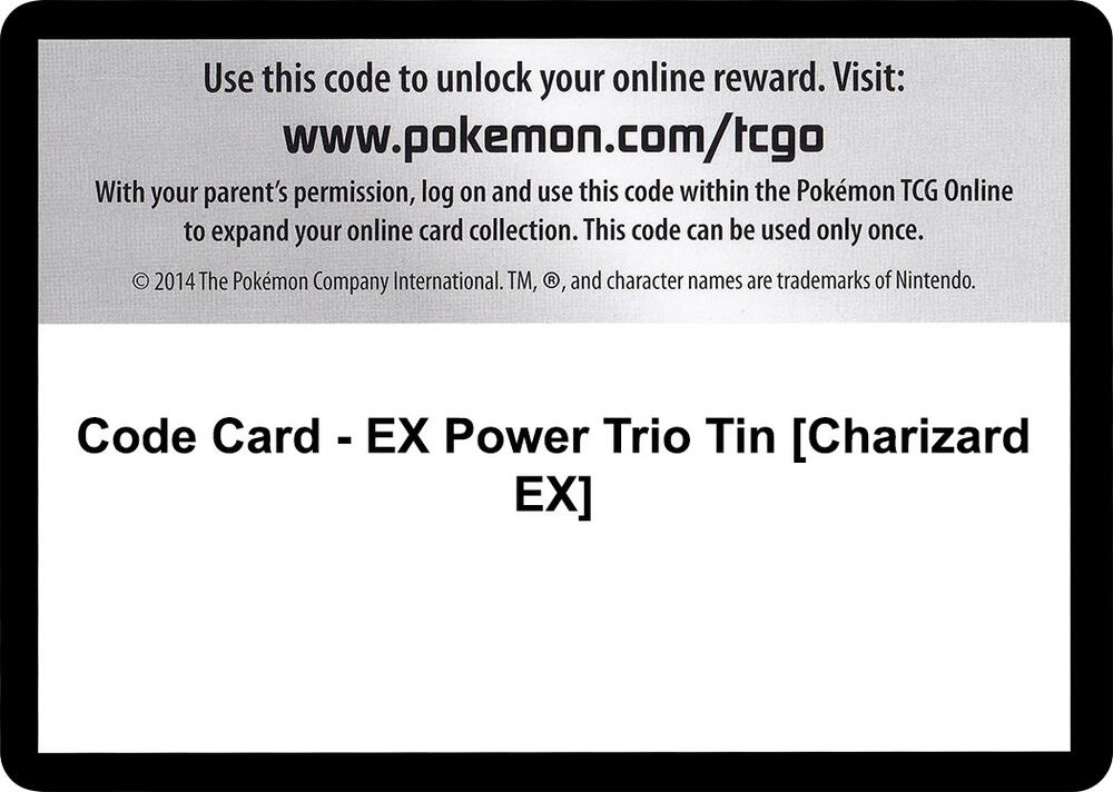Code Card - EX Power Trio Tin [Charizard EX], XY - Furious Fists P280416