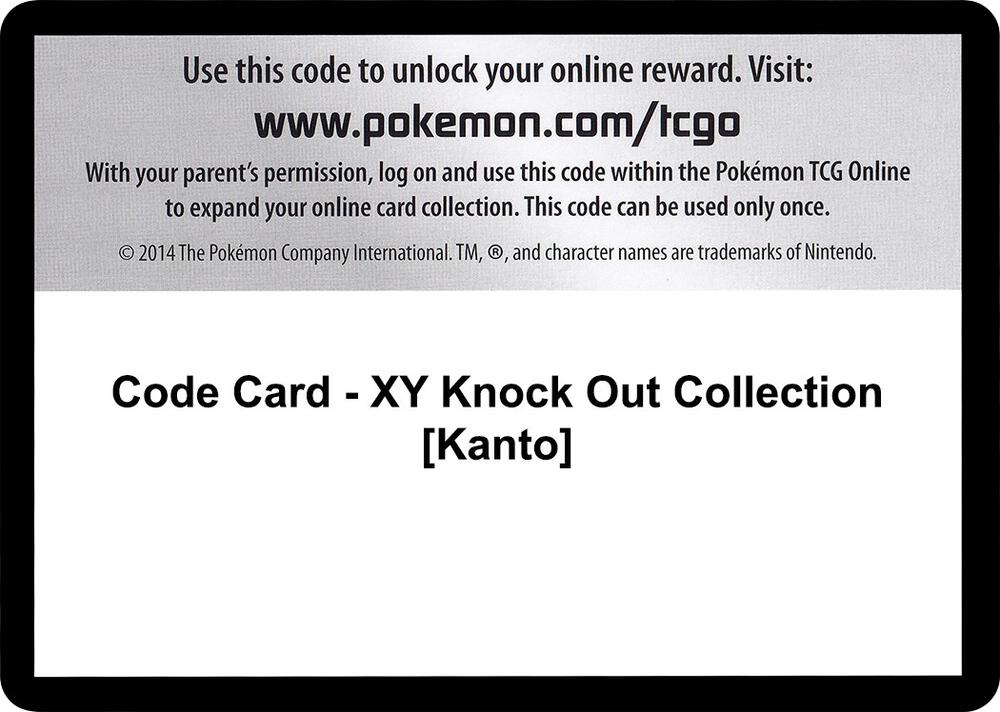 Code Card - XY Knock Out Collection [Kanto], XY - Furious Fists P280432