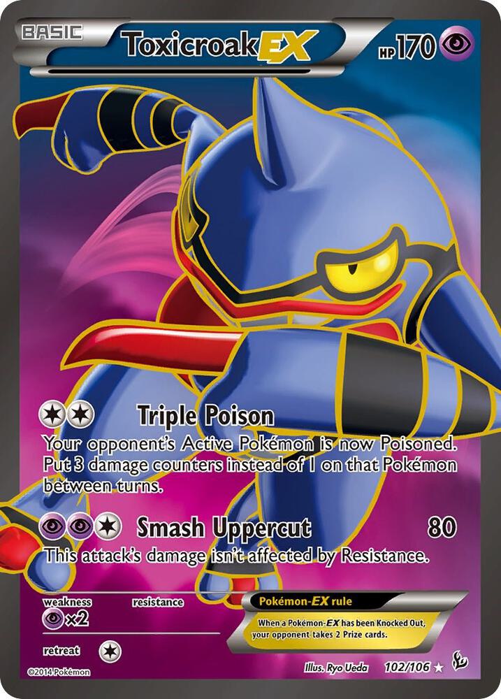 Toxicroak EX (102 Full Art), XY - Flashfire 102/106