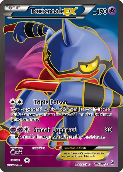 Toxicroak EX (102 Full Art), XY - Flashfire 102/106