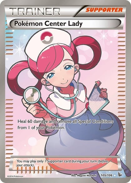 Pokemon Center Lady (105 Full Art), XY - Flashfire 105/106