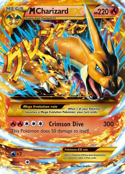 M Charizard EX (Y) (Secret), XY - Flashfire 107/106