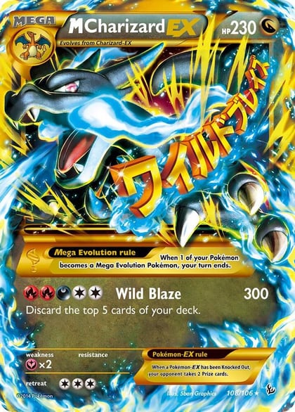 M Charizard EX (X) (Secret), XY - Flashfire 108/106