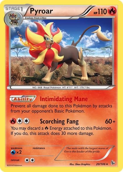 Pyroar, XY - Flashfire 20/106