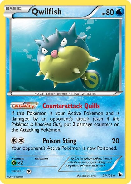 Qwilfish, XY - Flashfire 21/106