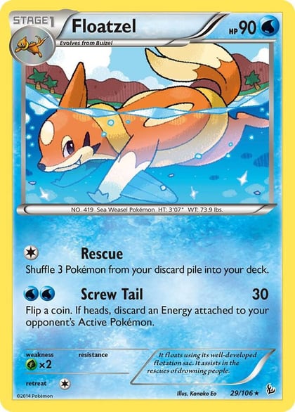Floatzel, XY - Flashfire 29/106