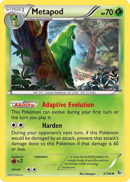 Metapod, XY - Flashfire 2/106