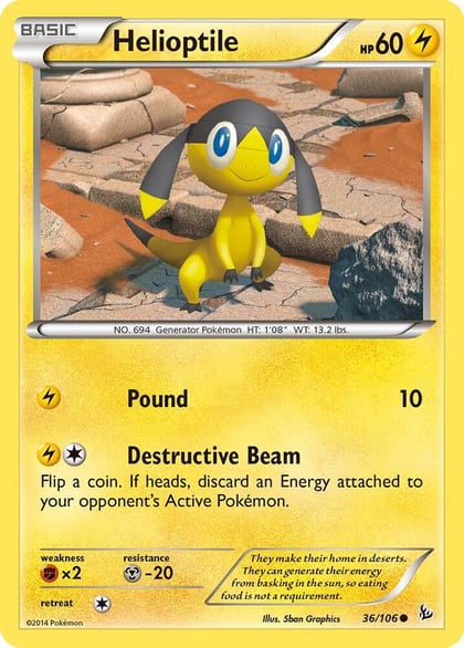 Helioptile, XY - Flashfire 36/106