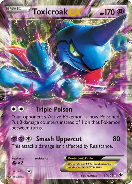 Toxicroak EX, XY - Flashfire 41/106