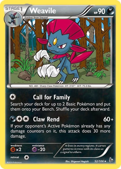 Weavile, XY - Flashfire 52/106