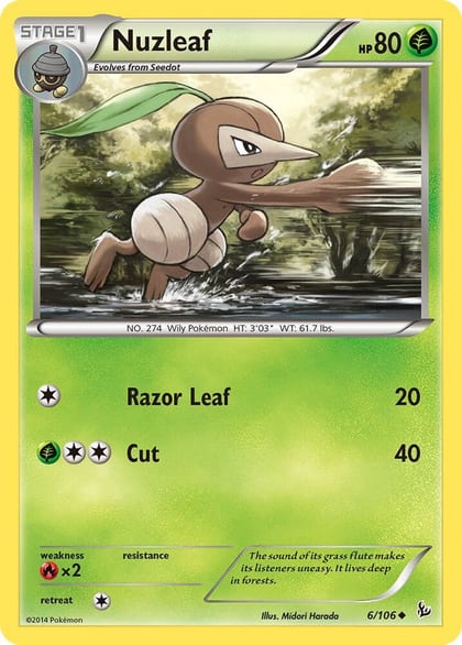 Nuzleaf, XY - Flashfire 6/106