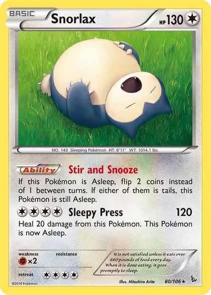 Snorlax, XY - Flashfire 80/106