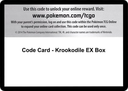 Code Card - Krookodile EX Box, XY - Flashfire P280410