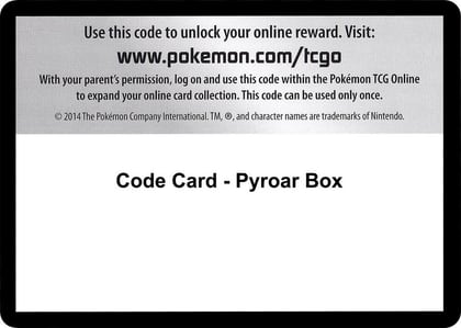 Code Card - Pyroar Box, XY - Flashfire P280411
