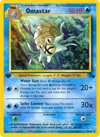 Omastar, Fossil 40/62