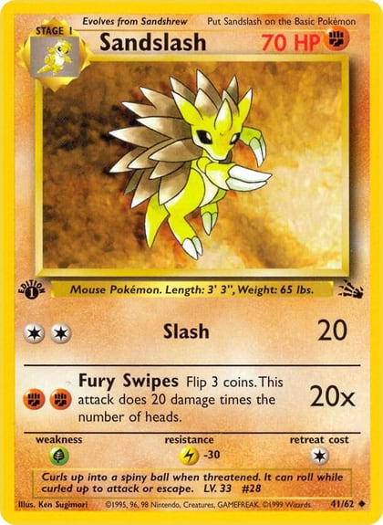 Sandslash, Fossil 41/62