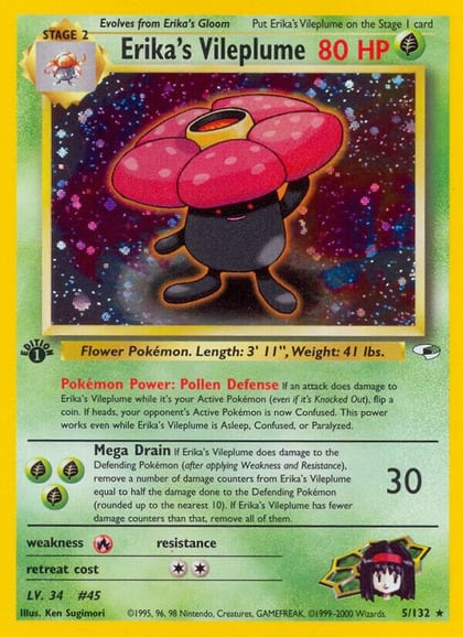 Erika's Vileplume, Gym Heroes 005/132