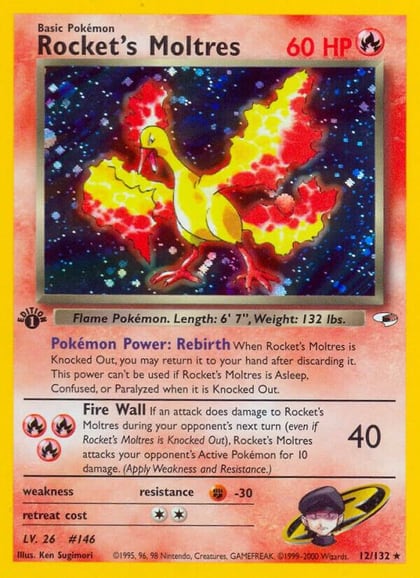 Rocket's Moltres, Gym Heroes 012/132