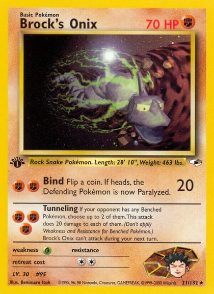 Brock's Onix (21), Gym Heroes 021/132