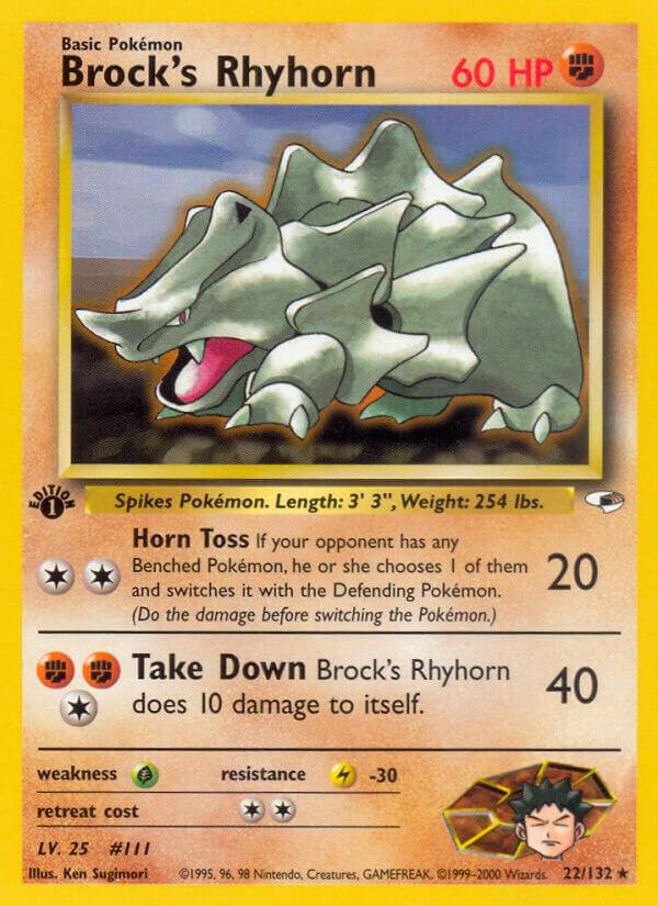Brock's Rhyhorn (22), Gym Heroes 022/132