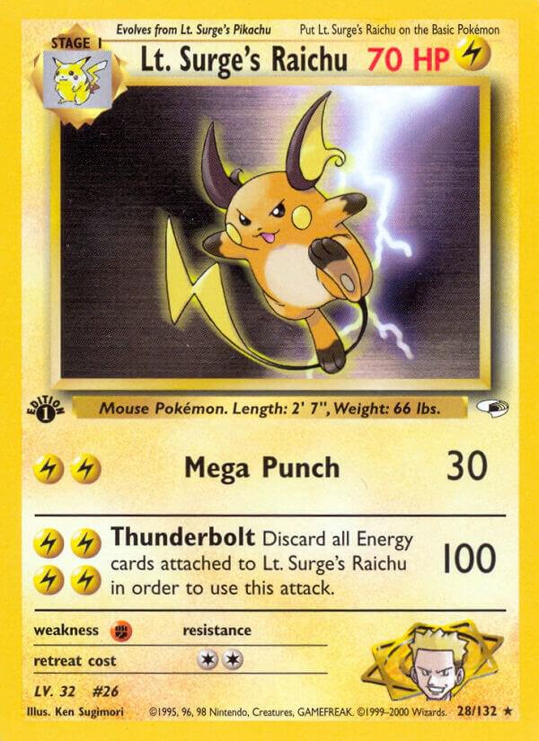 Lt. Surge's Raichu, Gym Heroes 028/132
