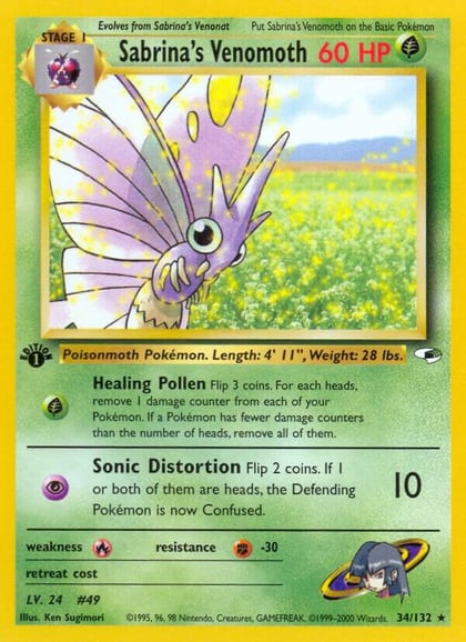 Sabrina's Venomoth, Gym Heroes 034/132