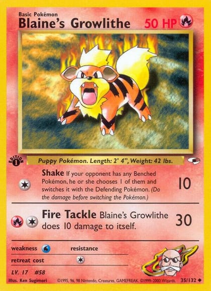Blaine's Growlithe (35), Gym Heroes 035/132
