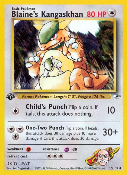 Blaine's Kangaskhan, Gym Heroes 036/132