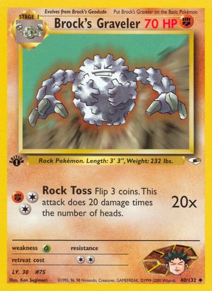 Brock's Graveler, Gym Heroes 040/132