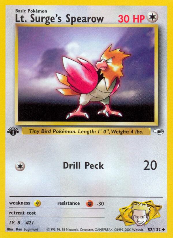 Lt. Surge's Spearow (52), Gym Heroes 052/132