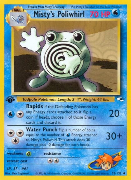 Misty's Poliwhirl, Gym Heroes 053/132