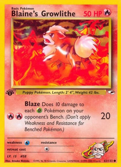 Blaine's Growlithe (62), Gym Heroes 062/132