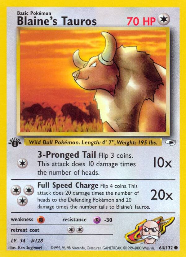 Blaine's Tauros, Gym Heroes 064/132
