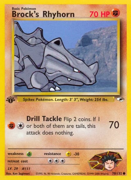 Brock's Rhyhorn (70), Gym Heroes 070/132