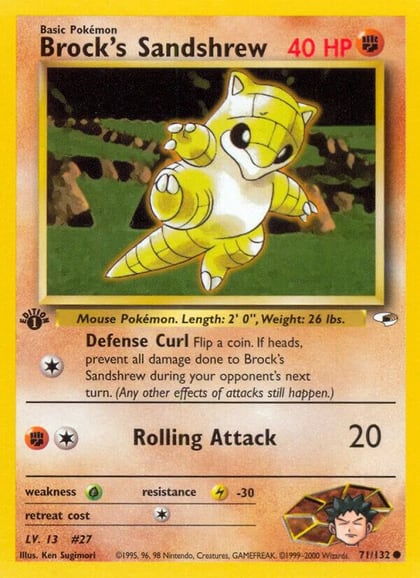 Brock's Sandshrew (71), Gym Heroes 071/132