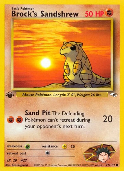 Brock's Sandshrew (72), Gym Heroes 072/132