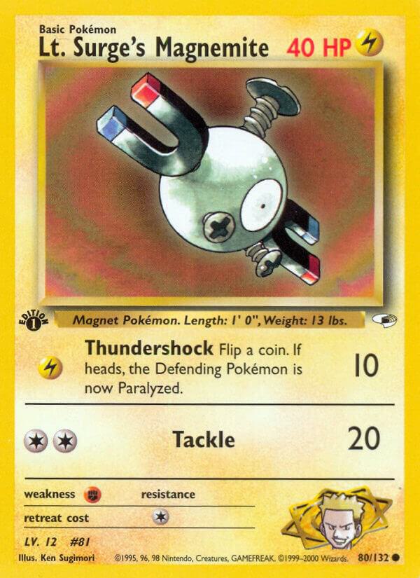 Lt. Surge's Magnemite (80), Gym Heroes 080/132