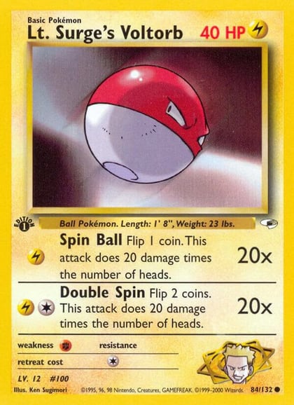 Lt. Surge's Voltorb, Gym Heroes 084/132